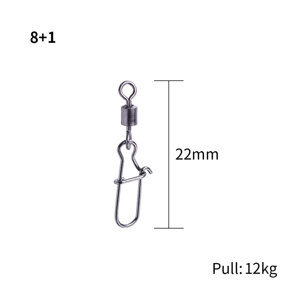 

HENGJIA, 50 шт., аксессуары для рыбалки на щуку, соединительный штифт, подшипник, вертлюг из нержавеющей стали, рыболовный крючок, приманка, вертлюги, снасти