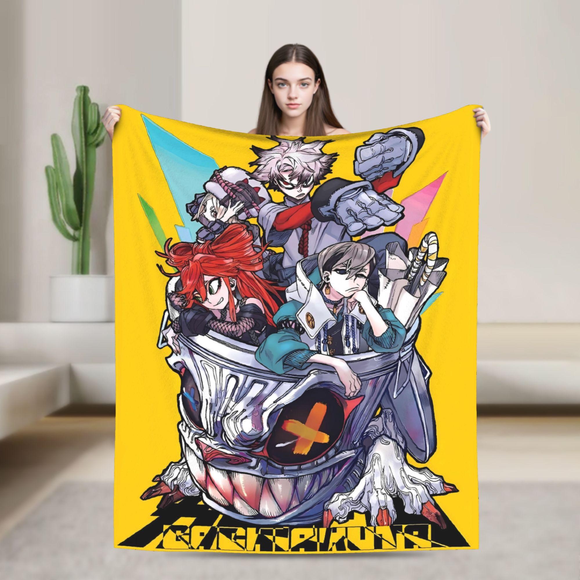 

New Funny Gachiakuta Manga Flannel Blanket Soft Warm Throw Blanket for Home Decor Picnic Fashion Bedspread Sofa Bed Cover 75x90cm