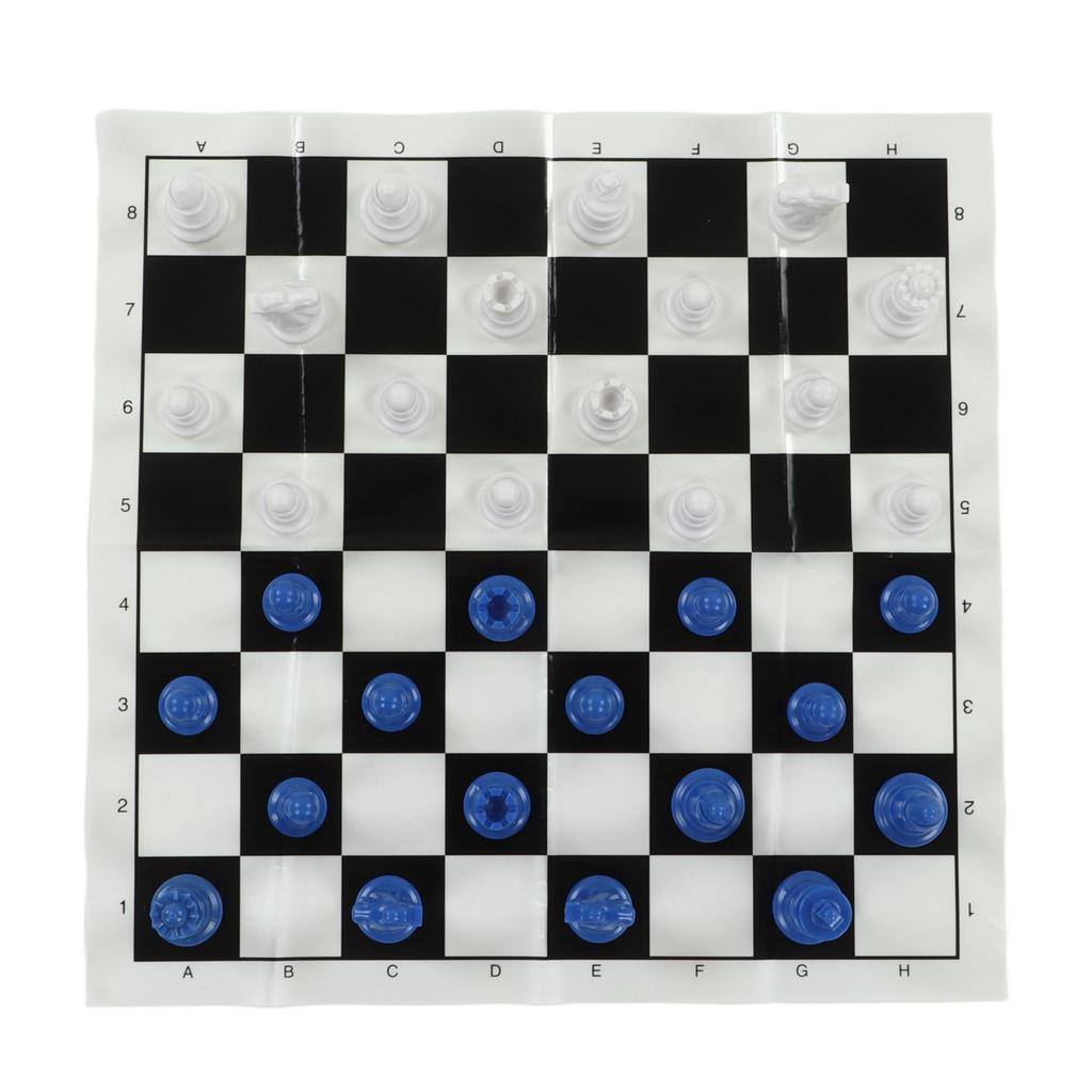 International Plastic Chess Set With 25CM Plastic Film Chessboard PS International Chess for Adults