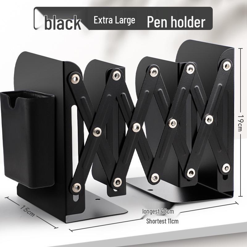 Zásuvný stolní regál na knihy s držákem na tužky a děličem knih pro studenty