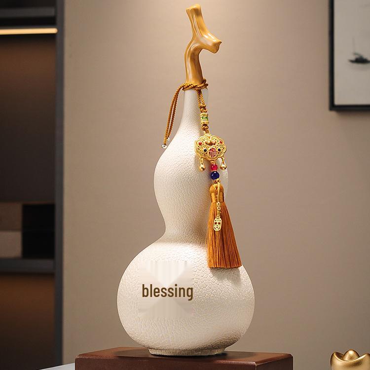 Double Fortune Gourd Ornament for Home Decor: Entrance, Hallway, Living Room, or TV Cabinet