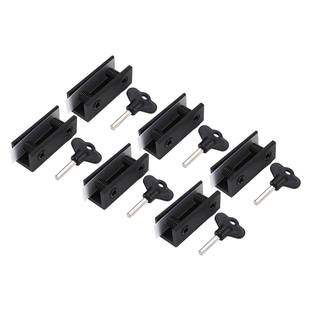 Security Locks with Keys Aluminum Alloy Vertical Horizontal Sliding Lock Set for Glass Door Window
