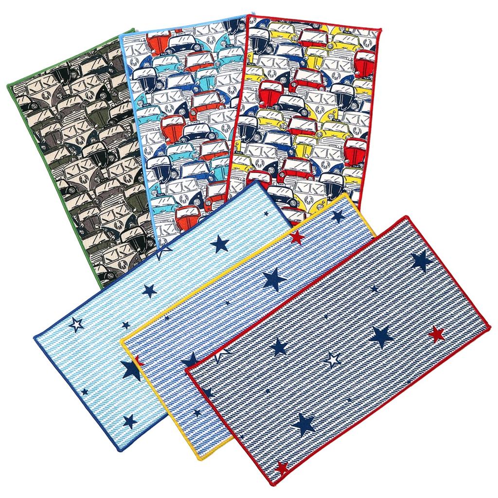 Half Set of 6 In Gauze Handkerchiefs with Cute Car Car Set [cluster] Kids' Handkerchiefs, [Made Japan] Patterns, Y-Retro