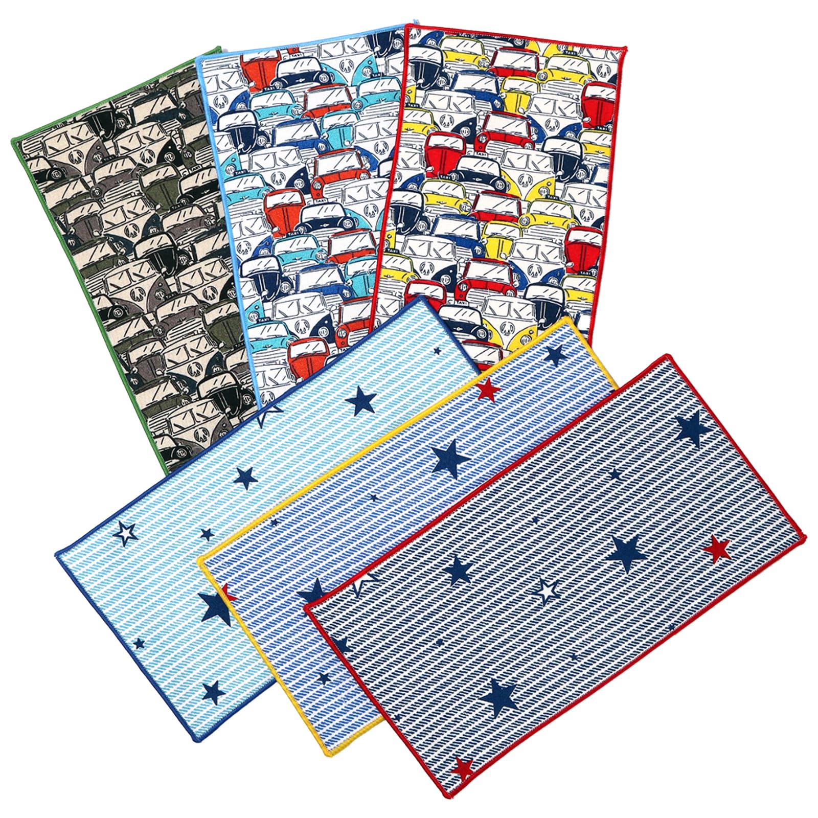 

Half Set of 6 in Gauze Handkerchiefs with Cute Car Car Set [cluster] Kids Handkerchiefs, [Made Japan] Patterns, Y-Retro