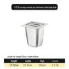 DM Commercial Stainless Steel Rectangular Food Pan with Lid
