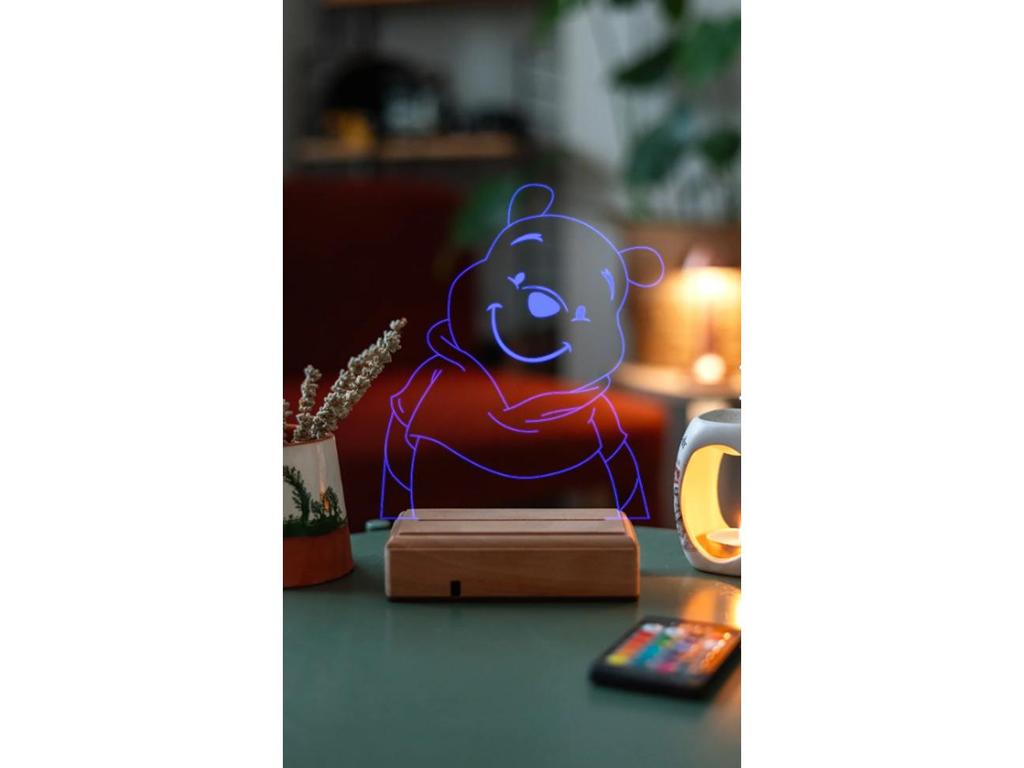 Winnie The Pooh Ayı Winnie Hediye 16 Renkli Kumandalı Gece Lambası