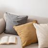 Cotton and Linen Solid Color Living Room Sofa Pillow, Japanese Simple Pillow Case, B&B Hotel Decoration Large Pillow