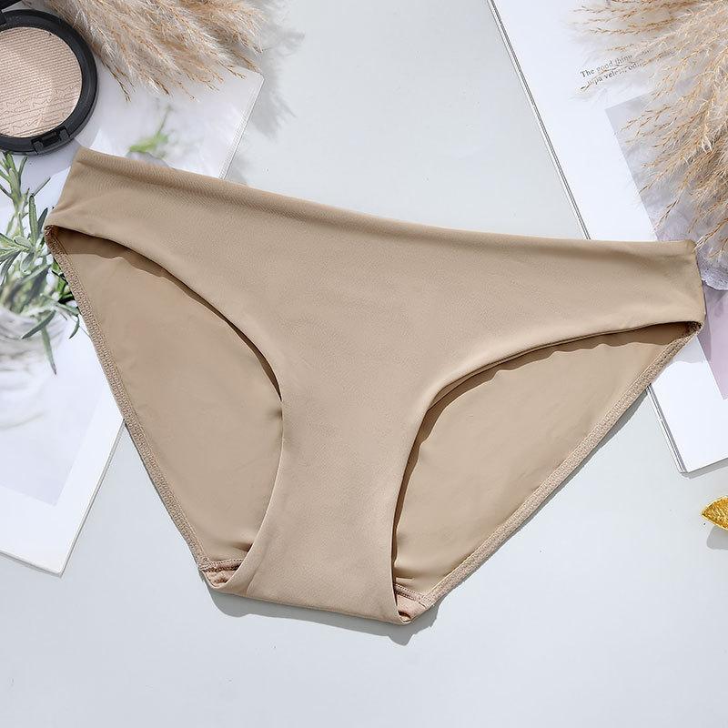 Large size women's underwear pure cotton summer seamless breathable girls' women's mid-waist briefs wholesale women's