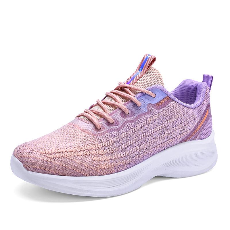 Shoes Spring and Autumn New Soft-soled Lightweight Sports Shoes Mesh Breathable Thick-soled Heightening Casual Running Shoes