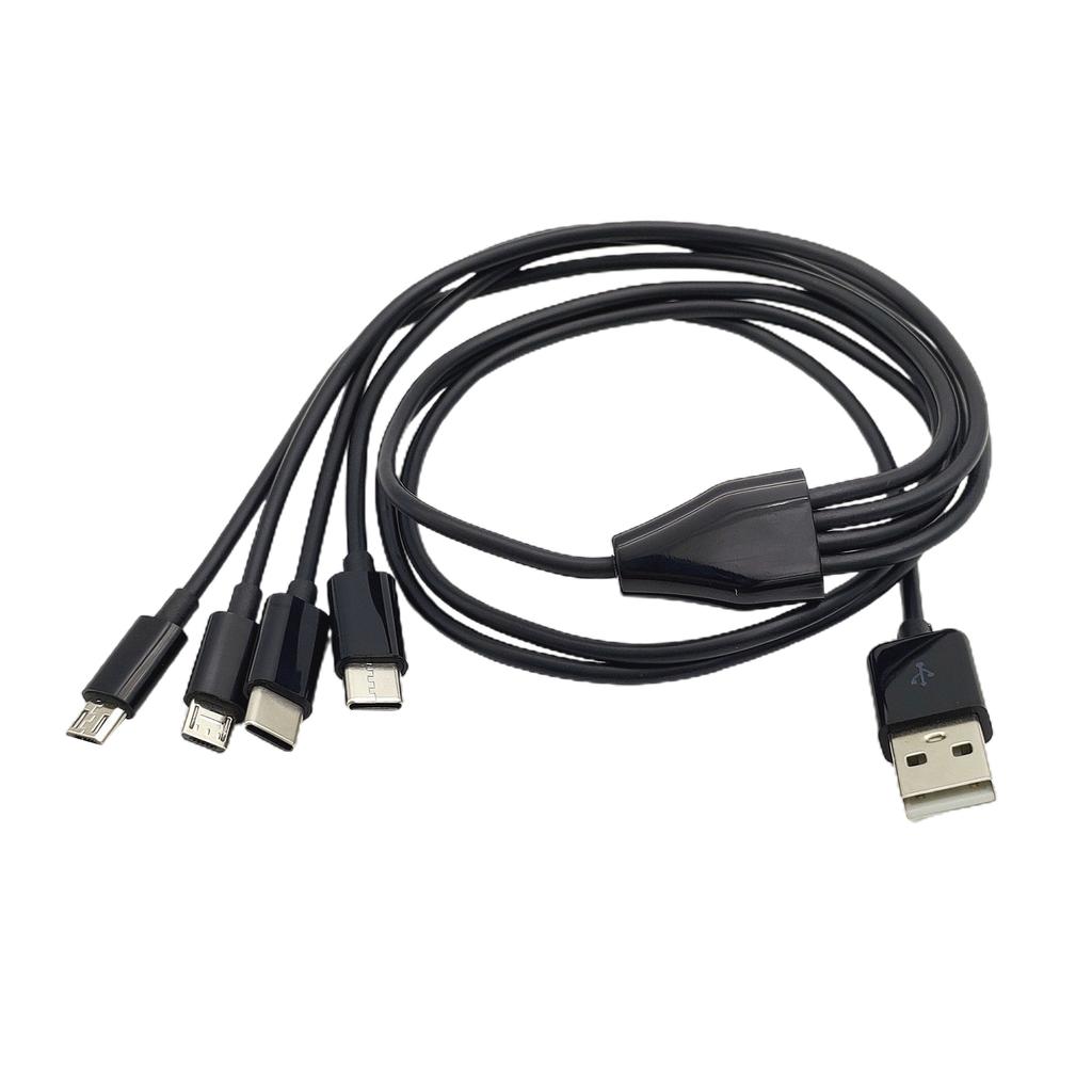 Multi Charging Cable Multiple Charger Cord USB to Type-C/Micro USB Power Cord Portable Power Cord 100cm/39.37in