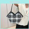 Stylish And Trendy Bucket Tote Shoulder Bag For Women In Black White Blue And Fuchsia