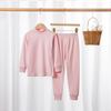 Children's long johns, pure cotton boys' thermal underwear set, medium collar girls' bottoming cotton sweater, youth pajamas