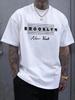 Brooklyn New York T-Shirt Herren Streetwear Grafik-T-Shirt Lässiges Oberteil Unisex T-Shirt
