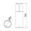 Outdoor Bollard E27 23W IP44 In Grey Aluminium