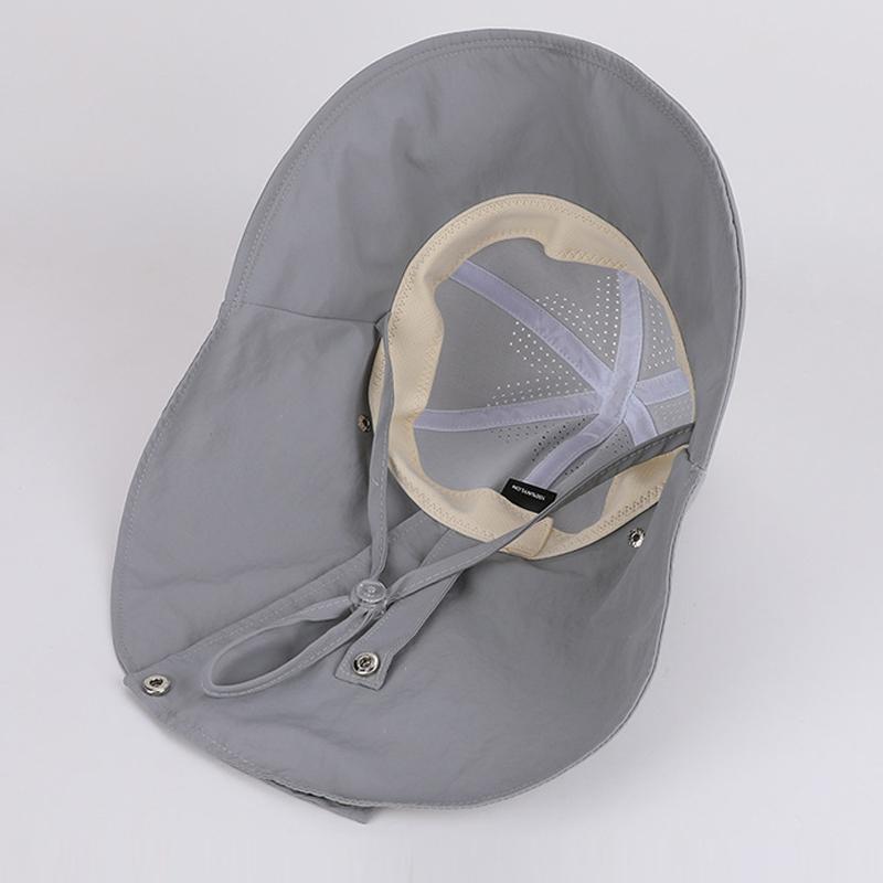 Summer Outdoor Large-Brim Sunshade Hat Women's Quick-Drying Waterproof Shawl Neck Protection Basin Breathable Fisherman Hat