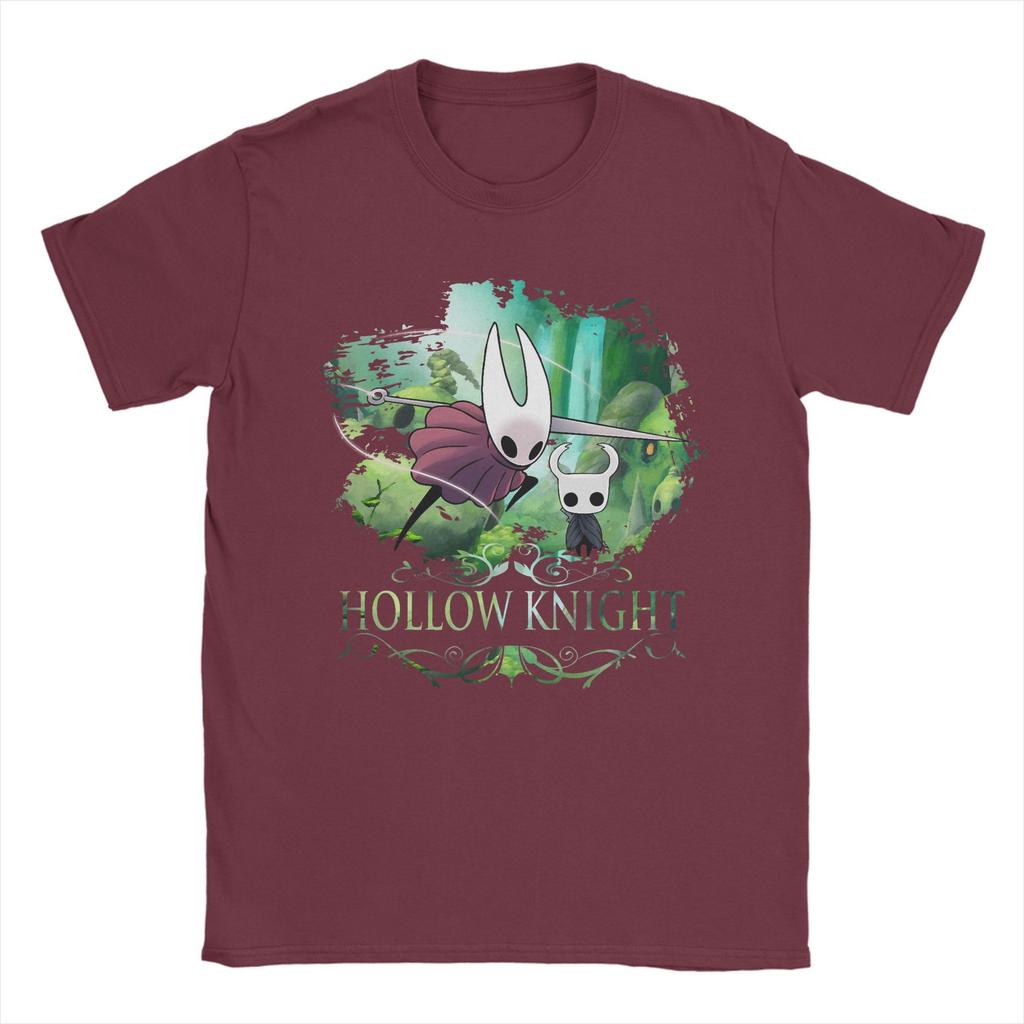 Hollow Knight Silksong T-Shirts für Herren 100% Baumwolle Vintage T-Shirts Rundhals T-Shirts Kurzarm Kleidung Geschenkidee
