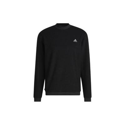 Einfarbiger Rundhals-Langarm-Pullover Herren Oberteile Schwarz HN4551