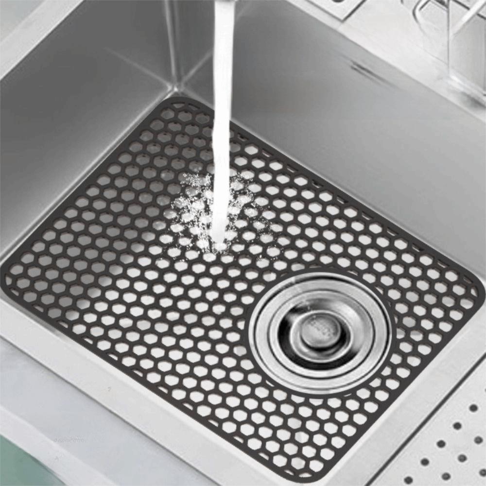Hollow Dishes Drying Mat Silicone Drain Pad Household Countertop Mat  Tableware