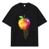 2026 Apple Pattern Streetwear Y2k Harajuku Men Women Clothes 100% Cotton T Shirt Casual Oversized Summer Men T-shirt