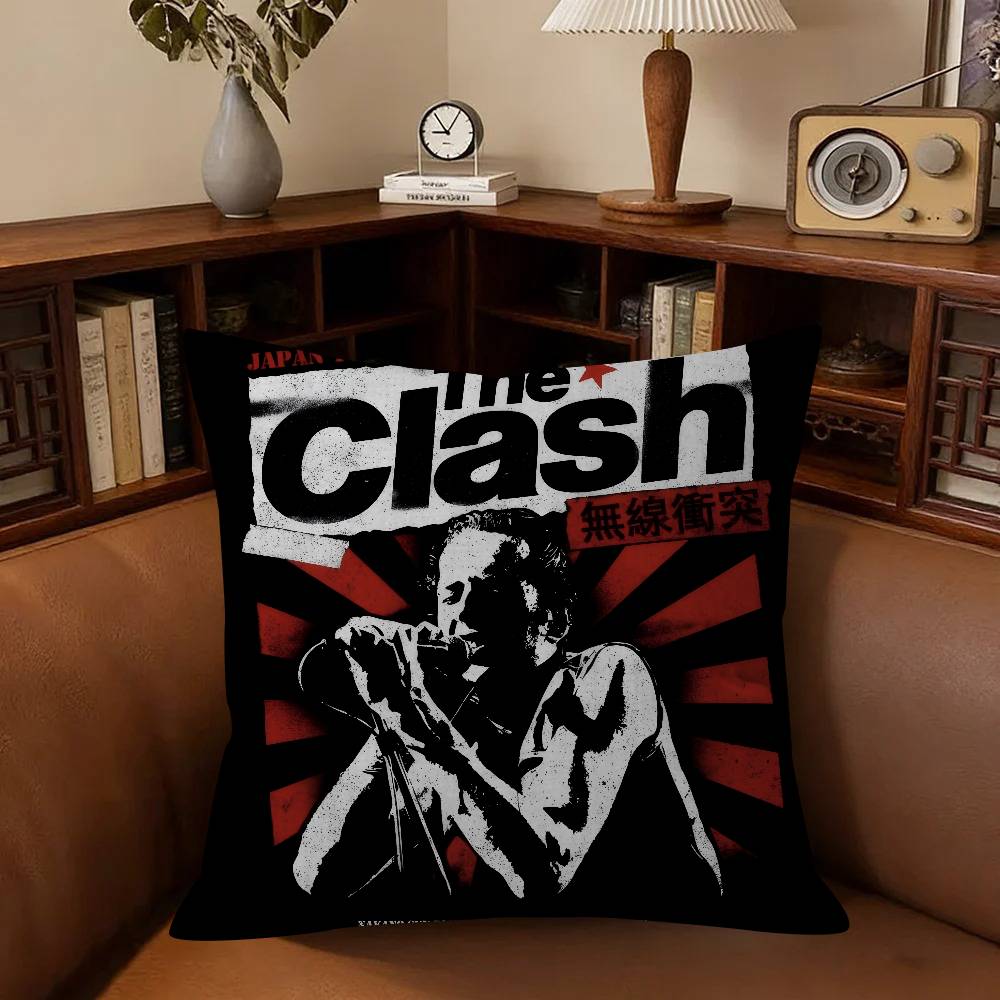 Rock Band The Album Clash Cushion Cushion Cover Pillowcase Upholstery Sofa Throw Pillow Home Decor Pillowcas