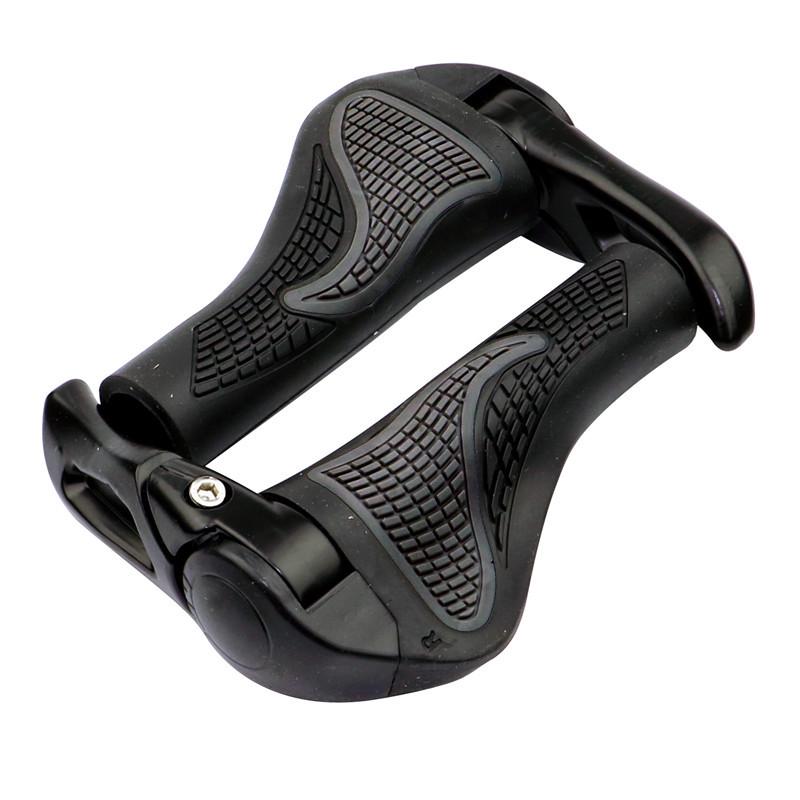 Ergonomic Aluminum Alloy Mountain Bike Handlebar Grips with Rubber Lock-On Ends