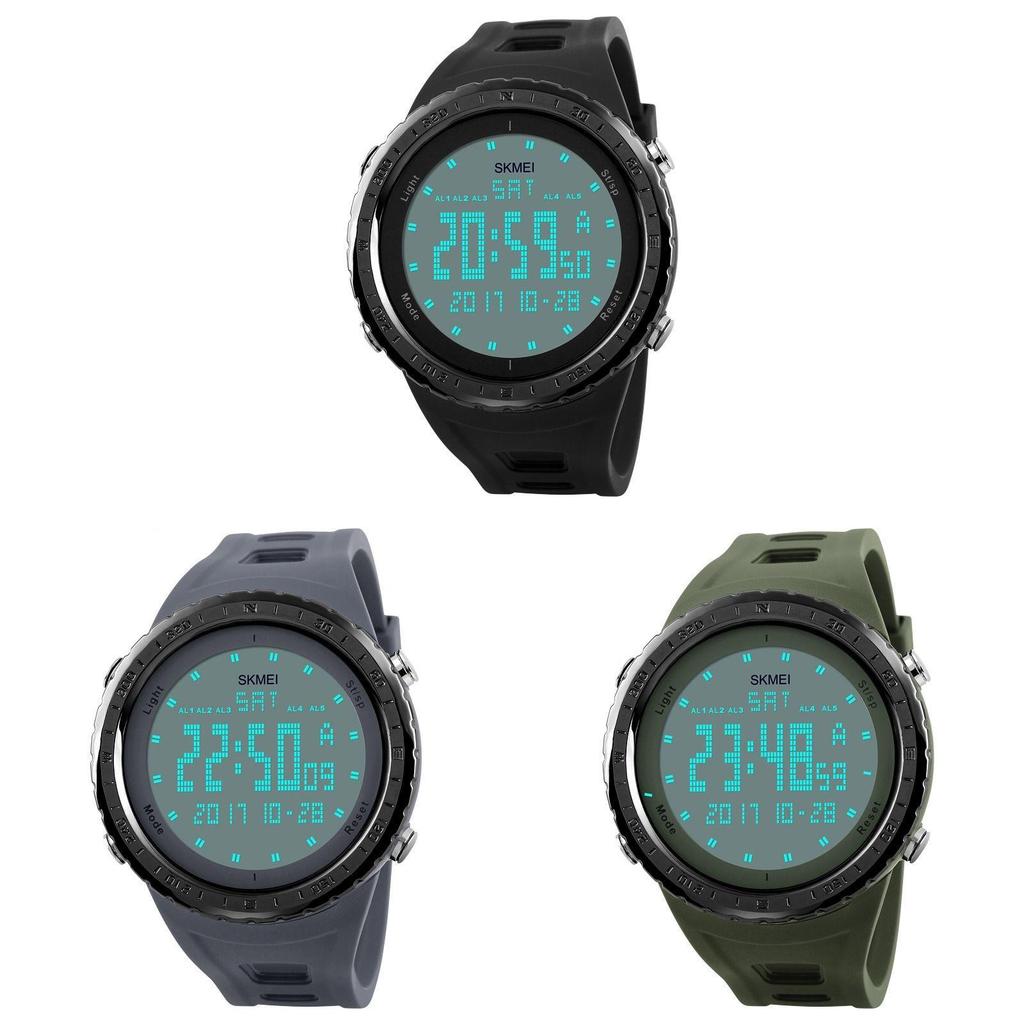 Skmei Men Led Digital Alarm Sport Watch With Premium Quality Silicone Strap And Timeless Design