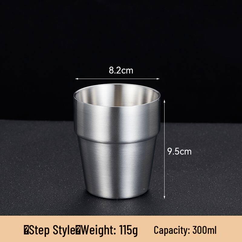 Korean Style Double Wall Hammered Stainless Steel Cup - Insulated & Drop-Resistant for Outdoor Use