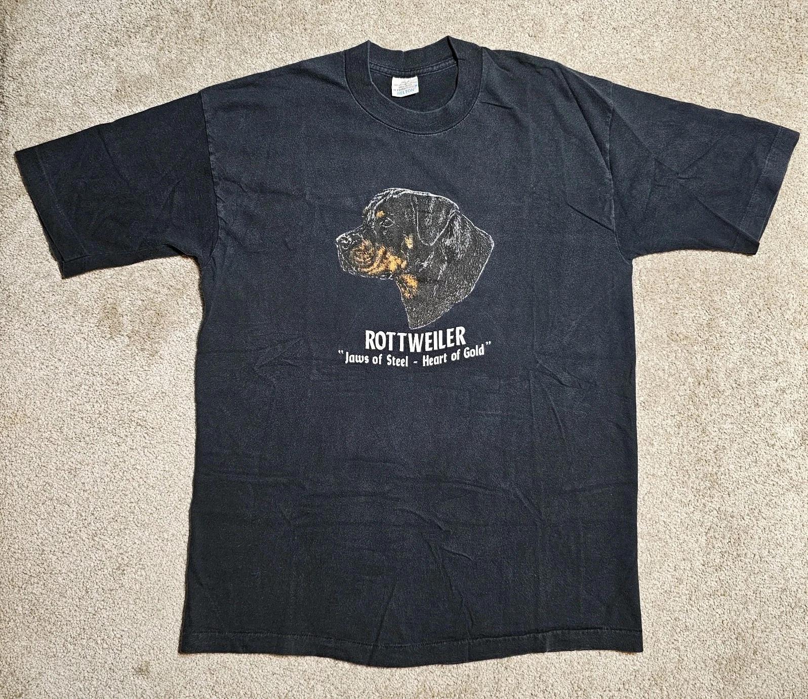 

Vintage 70s 80s Rottweiler Jaws Of Steel T-shirt Mens M Belton Grunge Punk Dogs 3XL