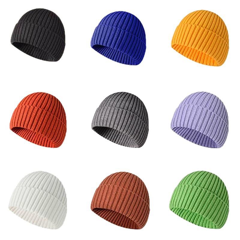 Thickened Knitted Hat Autumn and Winter Warm Wool Hat Outdoor Sports Cycling Hat Cold Hat