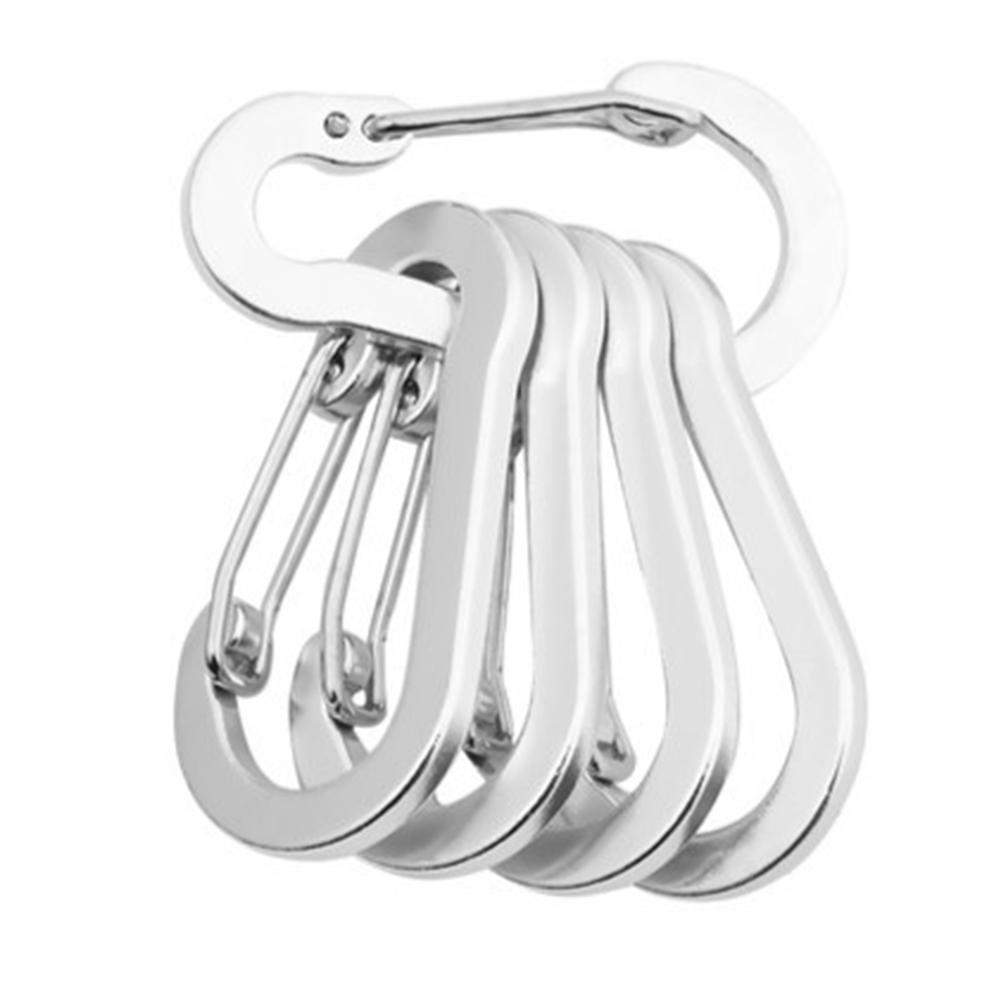Specifications Aluminum Alloy Carabiner Clips Aluminum Alloy серебряный