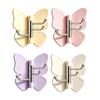 Adhesive Butterfly Wall Holders with Rounded Triple Arms for Bathroom, Kitchen, Bedroom and Entryway Daily Storage