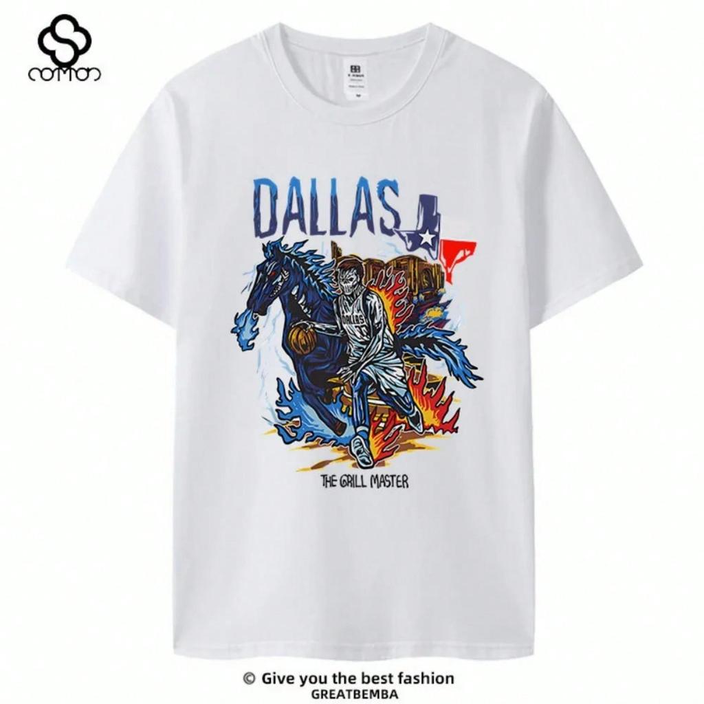 2025 Summer Hip Hop Rock High Street Pattern Printed Short Sleeve T-Shirt Oversized Casual Spring Summer