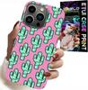 Etui Do Iphone 14 Pro Max - Kaktusy, Kaktus Na Różowym Tle + Folia