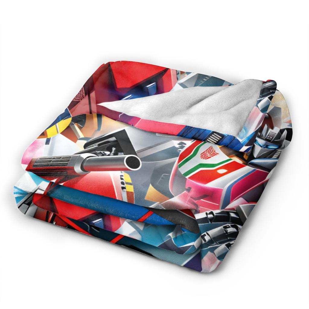 Cartoon T-Transformers Autobots Blankets Anime Super Soft Fluffy Plush Bedding Throws For Couch Bed Flannel Bedspread Bed Cover