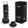 MIAMIO 75 Ml X 6 Stoneware Espresso Black Colorful Interior - Mug/Cup Set, Exterior,
