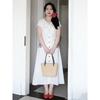 Plus-Size Women's Fashion Korean-Style Design Single-Breasted Embroidered Dress 2026 Summer Stylish Slimming Dress