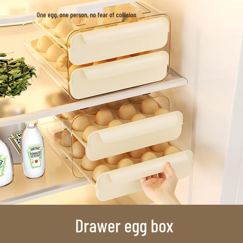 Double Layer Drawer Type Egg Storage Box
