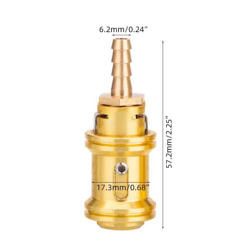 

8mm Air Chuck Adapter Tire Inflator Connector Car Tyre Valve Clip Compressor Pump Quick Connect Fitting золотой