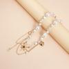 Modern Eight Point Star Necklace Short Length Neckchain For Women Edgy Street Style Jewelry With Faux Pearls Accent