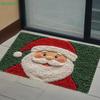 Santa Claus Pattern Welcome Carpet Festive Home Decor Mat Waterproof Non Slip Floor Protector For Xmas Entrance