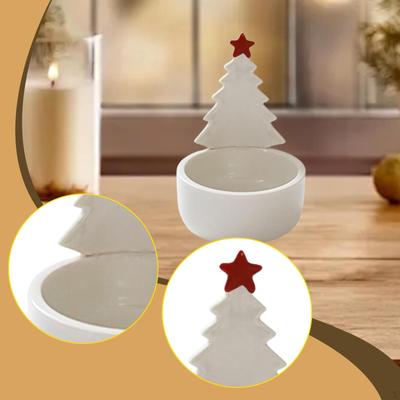 Weihnachts-Teelichthalter Kerzenbecher Klein Dekoratives Baumdesign für Tisch