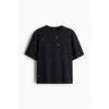 H M Oversized FiT PrinTed T sHirT Black doTs