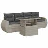 VidaXL Garden Lounge Set 5 Pcs with Light Grey Cushions Wicker 3326563