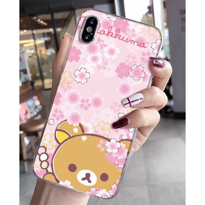 YNDFCNB Husă Telefon Rilakkuma pentru iPhone 11 12 13 mini pro XS MAX 8 7 6 6S Plus X 5S SE 2020 husă
