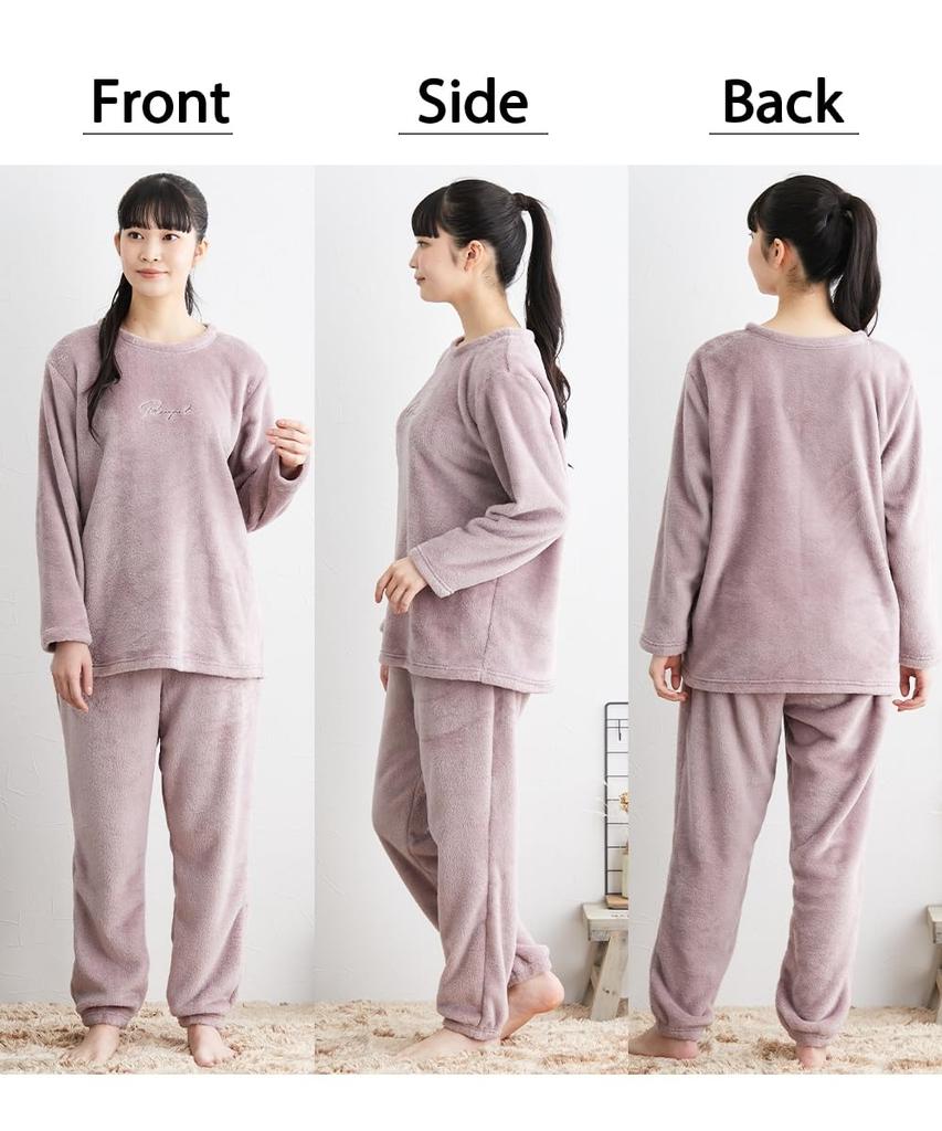 Nissen Fluffy Shaggy Embroidered Loungewear Top and Size 3L Pajama/Loungewear Set, Autumn/Winter, Bottoms, Blue,