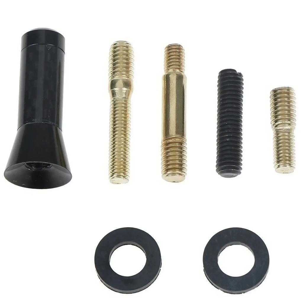 Car Accessories 3.5cm Car Styling Roof Antenna Enhanced Signal Carbon Fiber Screw Metal Short Stubby Mast Antenna Universal