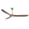 Variable Frequency Ceiling Fan with Light and Remote Control, Solid Wood Blades, for Living Room, Dining Room, Bedroom