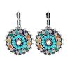 Vintage Ethnic Colorful Drop Oil Flower Round Earrings for Women Boho Elegant Rice Wooden Beads Dangle Earrings Jewelry Gift