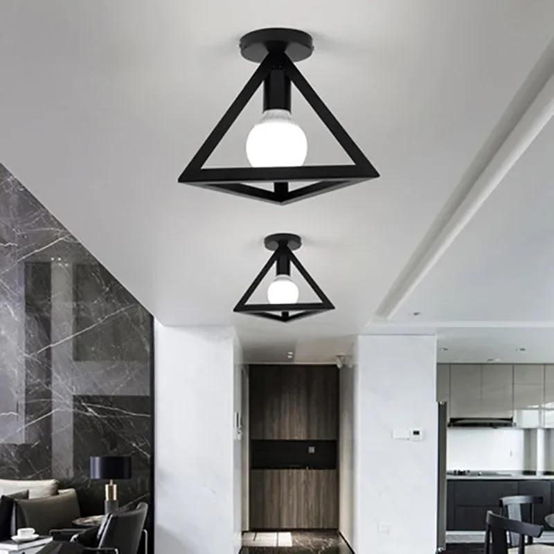 Iron Aisle Lights Corridor Balcony Ceiling Lights LED Nordic Style Personalized Creative Lights Luxury Chandelier Entrance Light