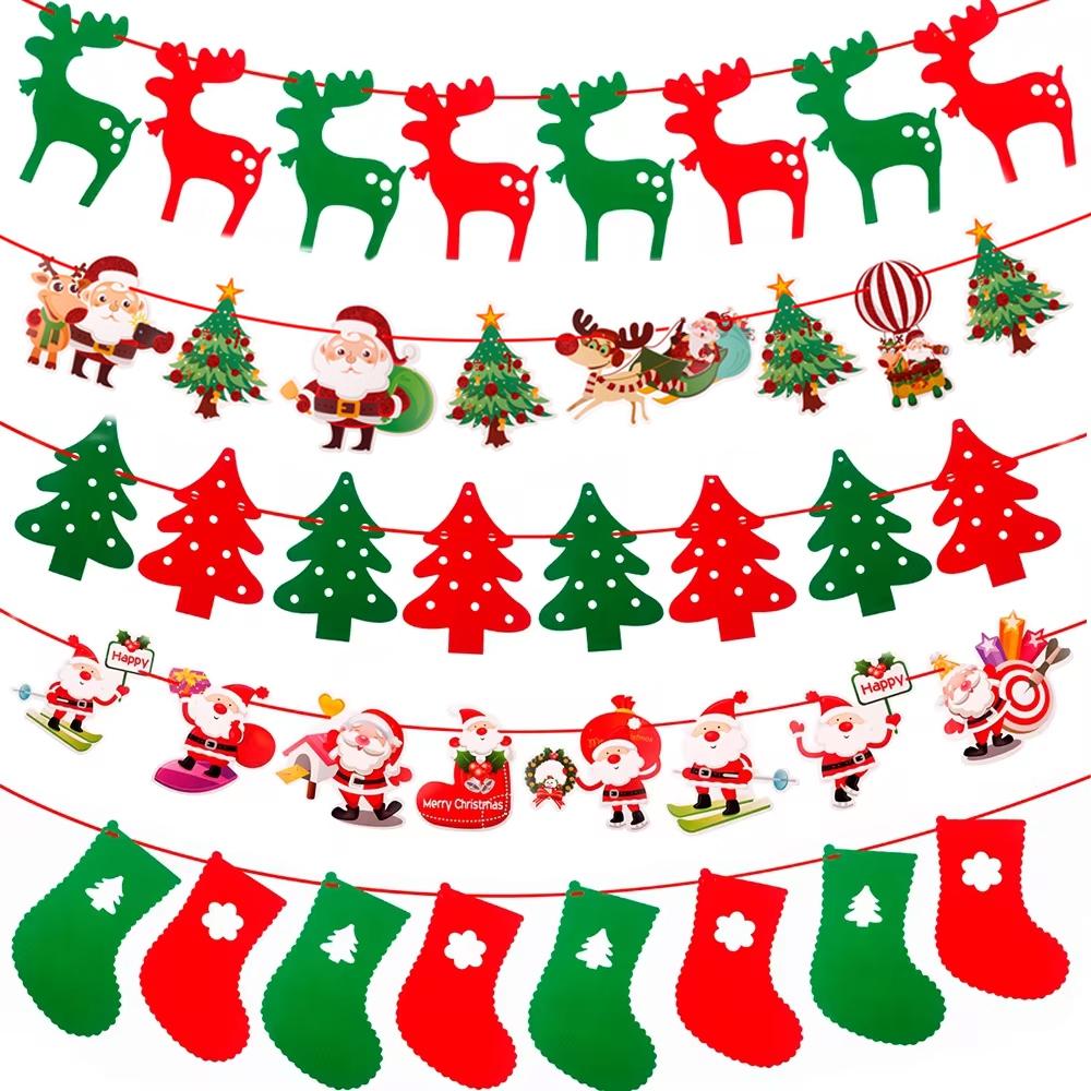 Christmas Banner Garland Merry Christmas Decorations For Home 2026 Christmas Ornaments Xmas Navidad Noel Gifts New Year 2026